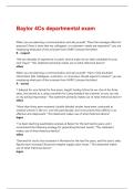 Baylor 4Cs departmental exam  Questions and Answers Best rated A&plus; Guaranteed Success Latest Update