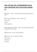 ISSA CPR AND AED COMPREHENSIVE EXAM 2026 QUESTIONS WITH SOLUTIONS GRADED A&plus;