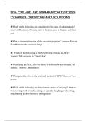 ISSA CPR AND AED EXAMINATION TEST 2026 COMPLETE QUESTIONS AND SOLUTIONS