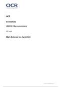 OCR GCE Economics H060&sol;02&colon; Macroeconomics AS Level Mark Scheme for June 2025