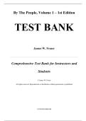 By The People&comma; Volume 1 1st Edition James W&period; Fraser Test Bank&comma; Questions and Answers - All Chapters