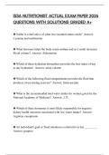 ISSA NUTRITIONIST ACTUAL EXAM PAPER 2026 QUESTIONS WITH SOLUTIONS GRADED A&plus;
