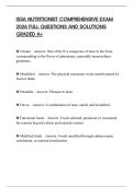ISSA NUTRITIONIST COMPREHENSIVE EXAM 2026 FULL QUESTIONS AND SOLUTIONS GRADED A&plus;