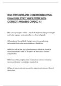ISSA STRENGTH AND CONDITIONING FINAL EXAM 2026 STUDY GUIDE WITH 100&percnt; CORRECT ANSWERS GRADED A&plus;
