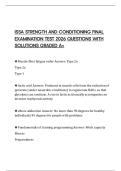 ISSA STRENGTH AND CONDITIONING FINAL EXAMINATION TEST 2026 QUESTIONS WITH SOLUTIONS GRADED A&plus;