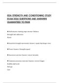 ISSA STRENGTH AND CONDITIONING STUDY EXAM 2026 QUESTIONS AND ANSWERS GUARANTEED TO PASS