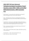 WGU D027 OA Exam Advanced Pathopharmacological Foundations Tested Questions &lpar;Latest 2025 &sol; 2026&rpar; and Verified Rationalized Answers&comma; 100&percnt; Guarantee Pass