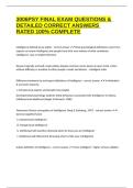 3006PSY FINAL EXAM QUESTIONS & DETAILED CORRECT ANSWERS RATED 100&percnt; COMPLETE