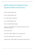 BIOMG 3300 Unit 1 Objectives Exam Questions With Correct Answers&period;