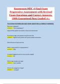 Rasmussen MDC 4 &ndash; Final Exam &vert; Progressive Assessment with Revised Exam Questions and Correct Answers &vert; 100&percnt; Guaranteed A&plus; Study Guide