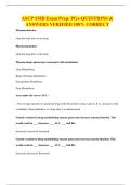 ASCP SMB Exam Prep&colon; PGx-QUESTIONS & ANSWERS VERIFIED 100&percnt; CORRECT