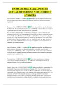 LWSO 100 Final Exam UPDATED  ACTUAL QUESTIONS AND CORRECT  ANSWERS