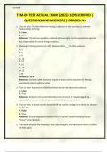 TFM-08 TEST ACTUAL EXAM &lpar;2025&rpar; 100&percnt;VERIFIED &vert; QUESTIONS AND ANSWERS &vert; GRADED A&plus;