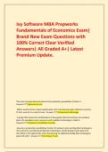  Ivy Software MBA Prepworks Fundamentals of Economics Exam&vert; Brand New Exam Questions with 100&percnt; Correct Clear Verified Answers&vert; All Graded A&plus;&vert; Latest Premium Update&period;