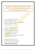 AMERICAN RED CROSS LIFEGUARD TESTS A EXAM 2025&sol;2026 QUESTIONS AND ANSWERS 100&percnt; PASS