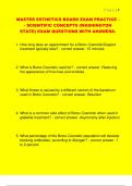 MASTER ESTHETICS BOARD EXAM PRACTICE -- SCIENTIFIC CONCEPTS &lpar;WASHINGTON  STATE&rpar; EXAM QUESTIONS WITH ANSWERS&period;