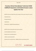 FRESENIUS HEMODIALYSIS EXAM