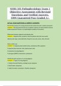 NURS 505 &ndash; Pathophysiology Exam 1 &vert; Objective Assessment with Revised Questions and Verified Answers &vert; 100&percnt; Guaranteed A&plus; Study Guide