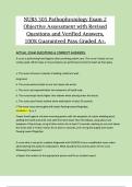 NURS 505 &ndash; Pathophysiology Exam 2 &vert; Objective Assessment with Revised Questions and Verified Answers &vert; 100&percnt; Guaranteed A&plus; Study Guide