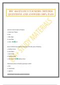 BSC 464 EXAM 2 CLICKERS&period; 2025&sol;2026 QUESTIONS AND ANSWERS 100&percnt; PASS