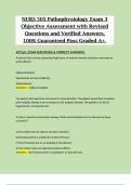 NURS 505 &ndash; Pathophysiology Exam 3 &vert; Objective Assessment with Revised Questions and Verified Answers &vert; 100&percnt; Guaranteed A&plus; Study Guide