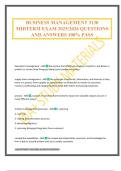 BUSINESS MANAGEMENT 3130 MIDTERM EXAM 2025&sol;2026 QUESTIONS AND ANSWERS 100&percnt; PASS