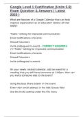 Google Level 1 Certification &lpar;Units 5-9&rpar; Exam Question & Answers &lpar; Latest 2025 &rpar;&period;docx
