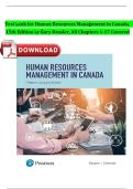 Test Bank For Human Resources Management in Canada&comma; 15th Edition by Gary Dessler&comma; ISBN&colon; 9780137291878&comma; All 17 Chapters Covered&comma; Verified Latest Edition