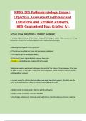 NURS 505 &ndash; Pathophysiology Exam 4 &vert; Objective Assessment with Revised Questions and Verified Answers &vert; 100&percnt; Guaranteed A&plus; Study Guide
