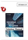 Solutions Manual &ndash; International Financial Management&comma; 15th Edition by Jeff Madura &vert; All Chapters Covered