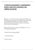 IT SERVICE MANAGEMENT COMPREHENSIVE REVIEW GUIDE WITH SCENARIOS AND VERIFIED SOLUTIONS