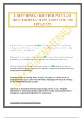 CALIFORNIA ADJUSTER PSI EXAM 2025&sol;2026 QUESTIONS AND ANSWERS 100&percnt; PASS