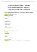 NURS 461 &ndash; Psych Exam 1 &vert; Practice Questions and Verified Answers &vert; 100&percnt; Guaranteed A&plus; Study Guide