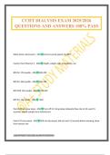 CCHT DIALYSIS EXAM 2025&sol;2026 QUESTIONS AND ANSWERS 100&percnt; PASS