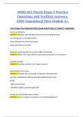 NURS 461 &ndash; Psych Exam 3 &vert; Practice Questions and Verified Answers &vert; 100&percnt; Guaranteed A&plus; Study Guide