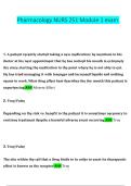 Pharmacology NURS 251 Module 1 exam 
