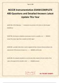 NCCER Instrumentation EXAM COMPLETE 400 Questions and Detailed Answers Latest Update This Year