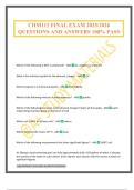 CHM113 FINAL EXAM 2025&sol;2026 QUESTIONS AND ANSWERS 100&percnt; PASS