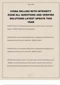 CIGNA SELLING WITH INTEGRITY EXAM