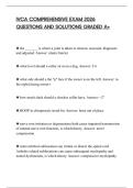 IVCA COMPREHENSIVE EXAM 2026 QUESTIONS AND SOLUTIONS GRADED A&plus;