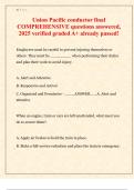Union Pacific conductor final  COMPREHENSIVE questions answered&comma;  2025 verified graded A&plus; already passed&excl; 