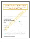 COMMUNITY HEALTH PROCTORED ATI EXAM 2025&sol;2026 QUESTIONS AND ANSWERS 100&percnt; PASS