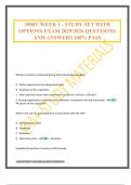 3900V WEEK 1 - STUDY SET WITH OPTIONS EXAM 2025&sol;2026 QUESTIONS AND ANSWERS 100&percnt; PASS