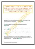 CONNECTICUT CASUALTY ADJUSTER FOR ALL LINES - DAYS&comma; NUMBERS&comma; AND LIMITS&period; EXAM 2025&sol;2026 QUESTIONS AND ANSWERS 100&percnt; PASS