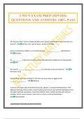 CWCN EXAM PREP 2025&sol;2026 QUESTIONS AND ANSWERS 100&percnt; PASS