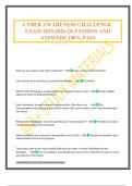 CYBER AWARENESS CHALLENGE&period; EXAM 2025&sol;2026 QUESTIONS AND ANSWERS 100&percnt; PASS