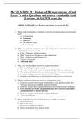 McGill MIMM 211 Biology of Microorganisms - Final Exam Practice Questions and answers marked in bold &lpar;Lectures 16-36&rpar; 2025 exam tips