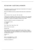 IEE 380 EXAM 1 QUESTIONS & ANSWERS
