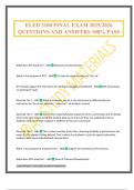 ELED 3100 FINAL EXAM 2025&sol;2026 QUESTIONS AND ANSWERS 100&percnt; PASS