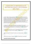 EMBALMING II MIDTERM EXAM 2025&sol;2026 QUESTIONS AND ANSWERS 100&percnt; PASS